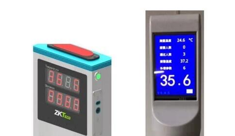 中控智慧非接觸式紅外初篩測溫立柱ZKTD19、ZKTD20