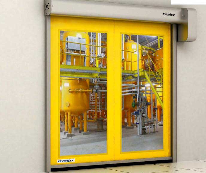 防撞自動復位快速卷簾門