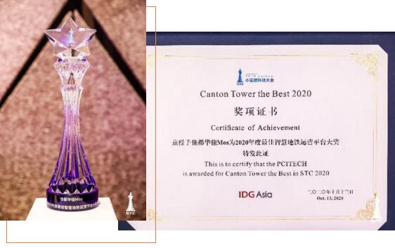 佳都科技的華佳Mos榮獲2020年度“最佳智慧地鐵運(yùn)營(yíng)平臺(tái)大獎(jiǎng)"