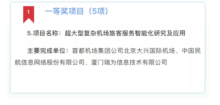 瑞為榮膺2019年度中國航空運輸協(xié)會民航科學技術(shù)獎一等獎