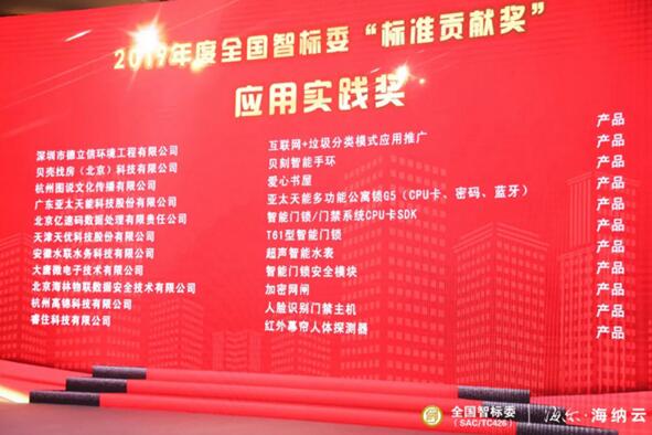 2019標準貢獻獎-應(yīng)用實踐獎