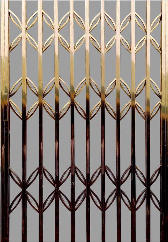 金錢型不銹鋼玫瑰金拉閘門