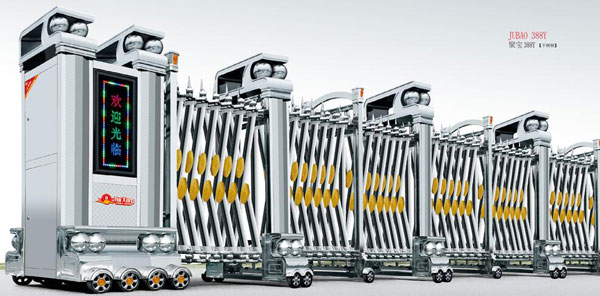 銅仁出安智能電動伸縮門安裝在中天御景